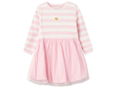 Name It parfait pink stribet tylkjole